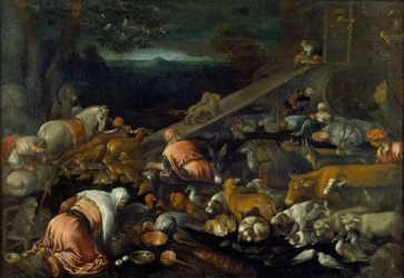 Der Einzug der Tiere in die Arche Noah